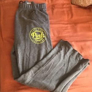 Pink boyfriend sweats